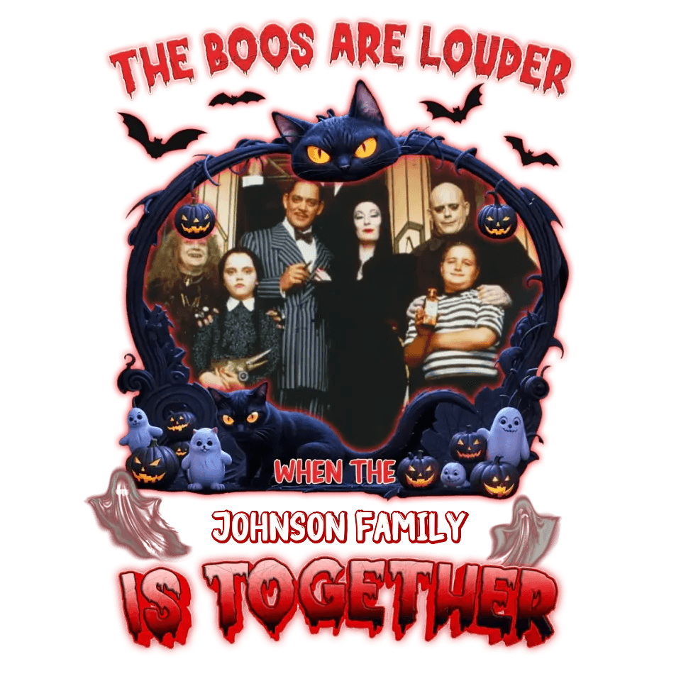 The Boo Are Louder - Custom Photo - Personalized Gifts For Family - T-shirt