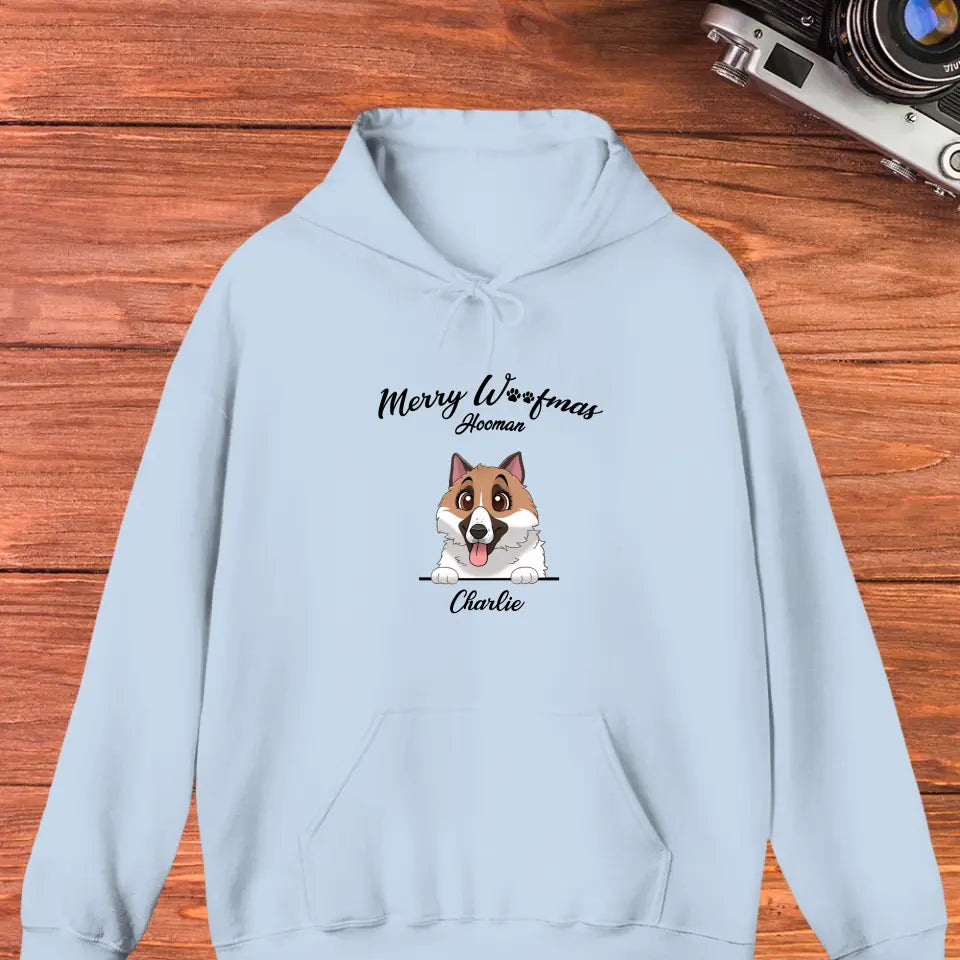 Merry Woofmas - Custom Name - Personalized Gifts For Dog Lovers - T-shirt