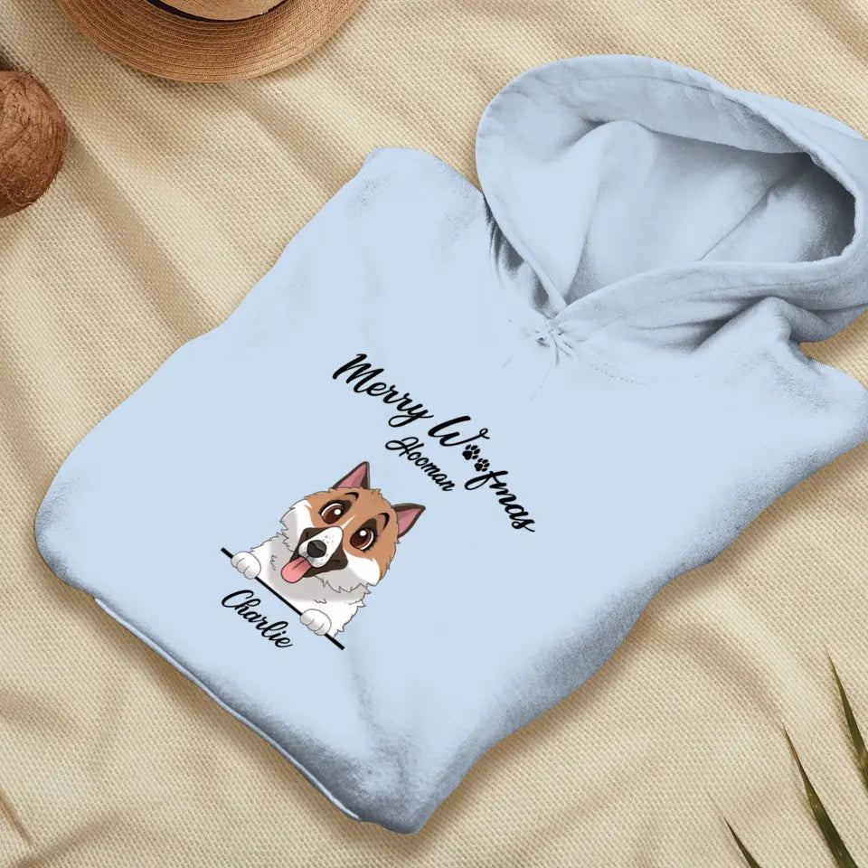 Merry Woofmas - Custom Name - Personalized Gifts For Dog Lovers - T-shirt