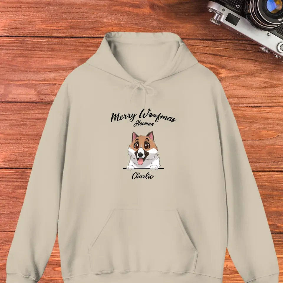 Merry Woofmas - Custom Name - Personalized Gifts For Dog Lovers - T-shirt