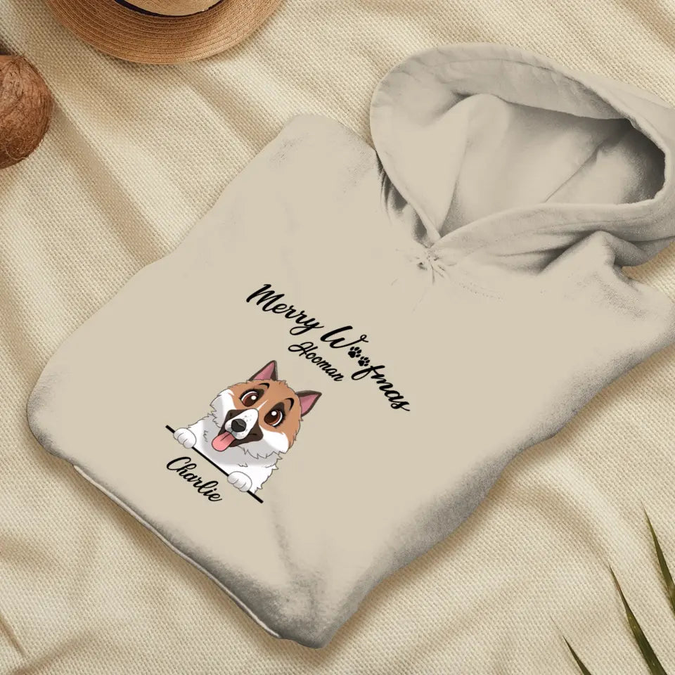 Merry Woofmas - Custom Name - Personalized Gifts For Dog Lovers - T-shirt