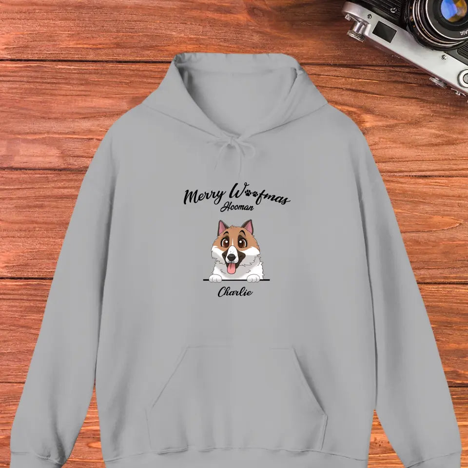 Merry Woofmas - Custom Name - Personalized Gifts For Dog Lovers - T-shirt