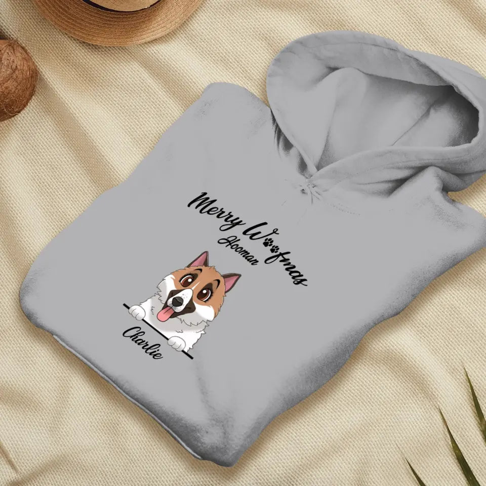 Merry Woofmas - Custom Name - Personalized Gifts For Dog Lovers - T-shirt