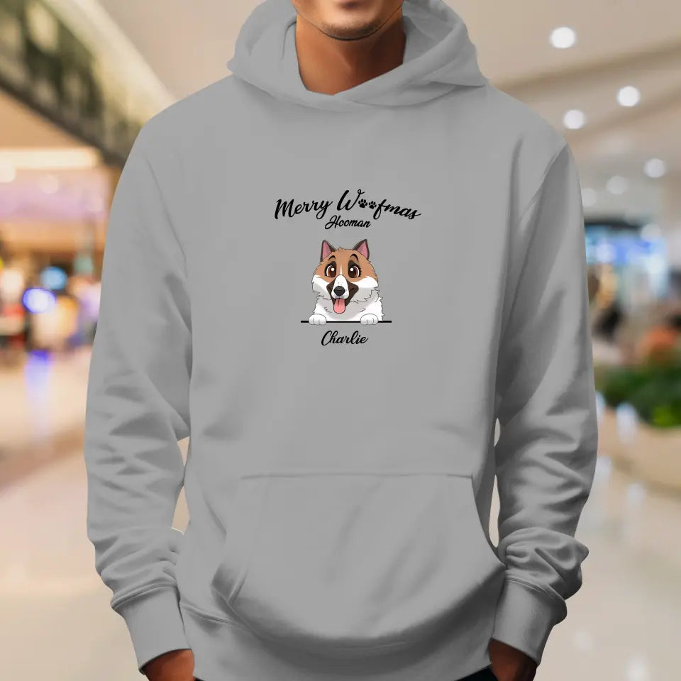 Merry Woofmas - Custom Name - Personalized Gifts For Dog Lovers - T-shirt