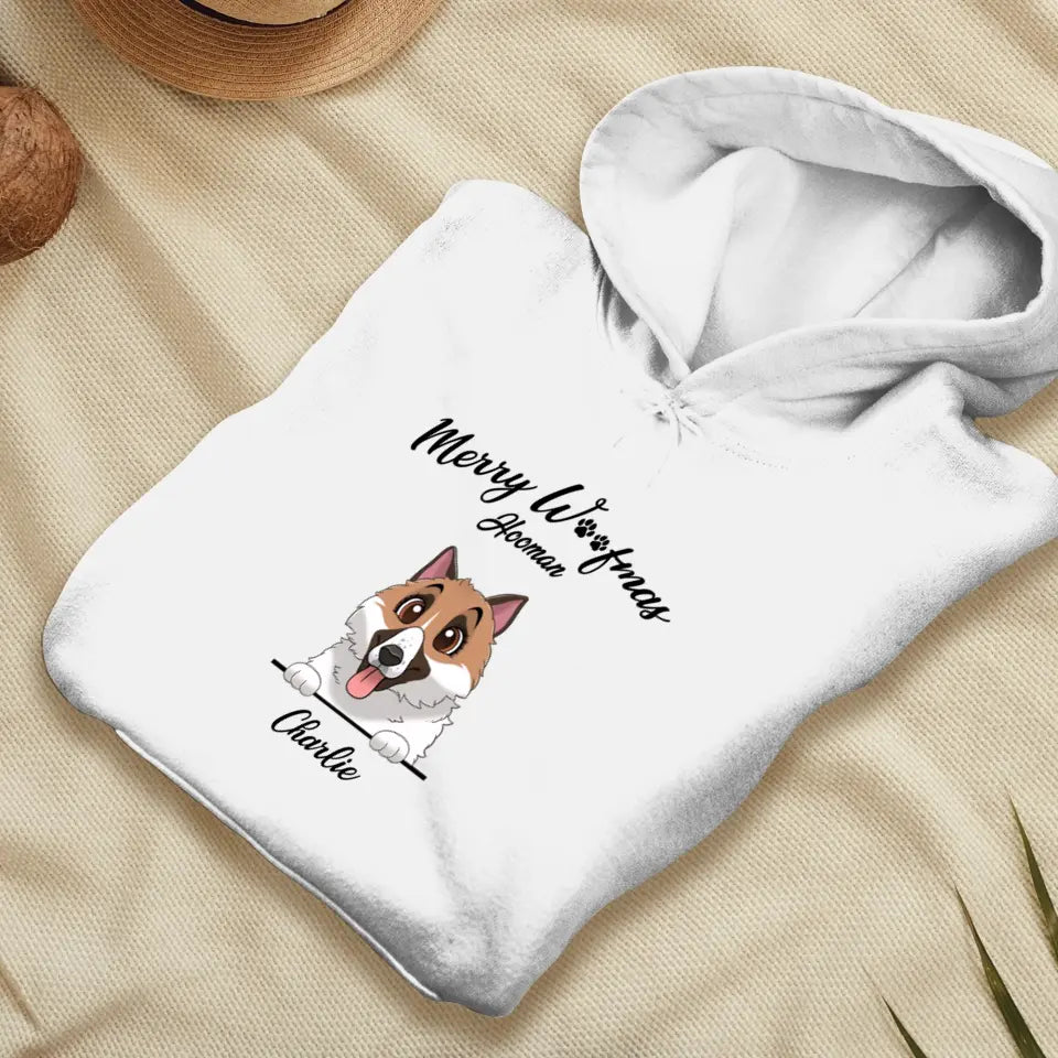 Merry Woofmas - Custom Name - Personalized Gifts For Dog Lovers - T-shirt