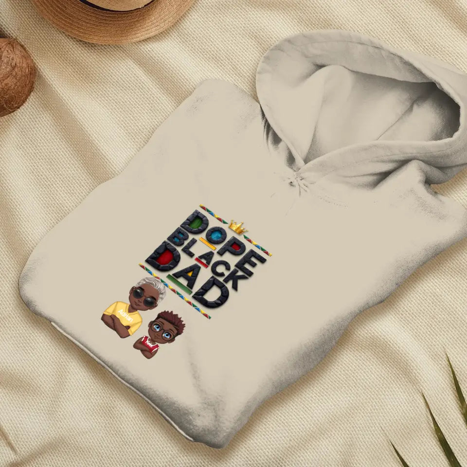 Dope Black Dad - Personalized Gifts For Dad - Unisex Hoodie