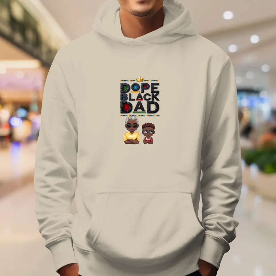 Dope Black Dad - Personalized Gifts For Dad - Unisex Hoodie