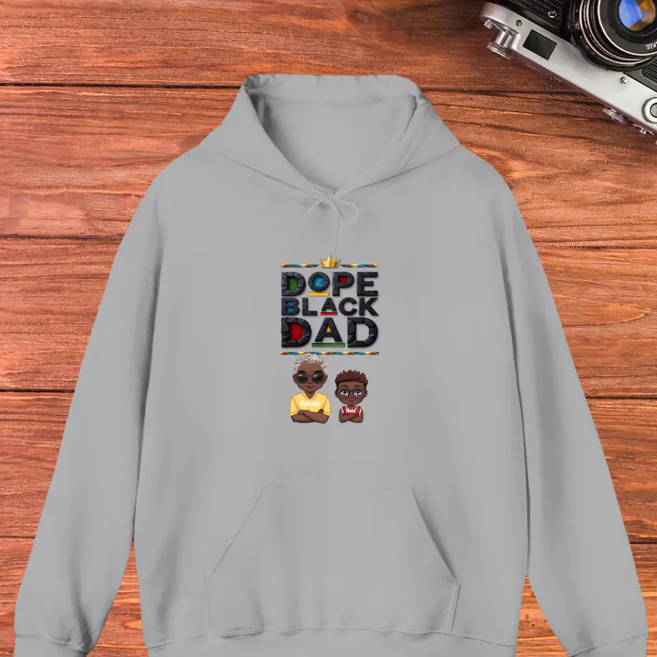 Dope Black Dad - Personalized Gifts For Dad - Unisex Hoodie