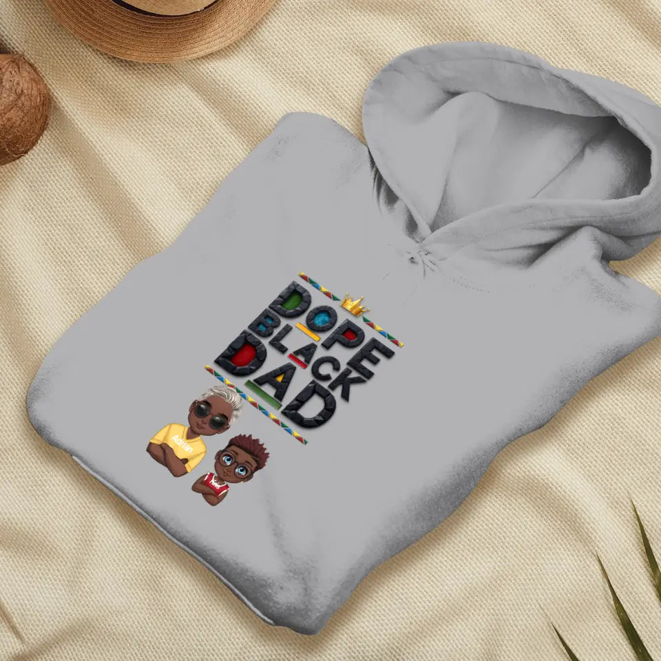 Dope Black Dad - Personalized Gifts For Dad - Unisex Hoodie