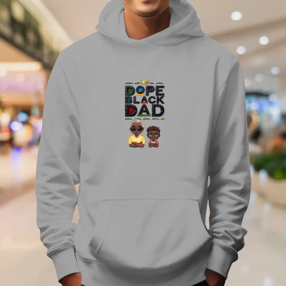 Dope Black Dad - Personalized Gifts For Dad - Unisex Hoodie