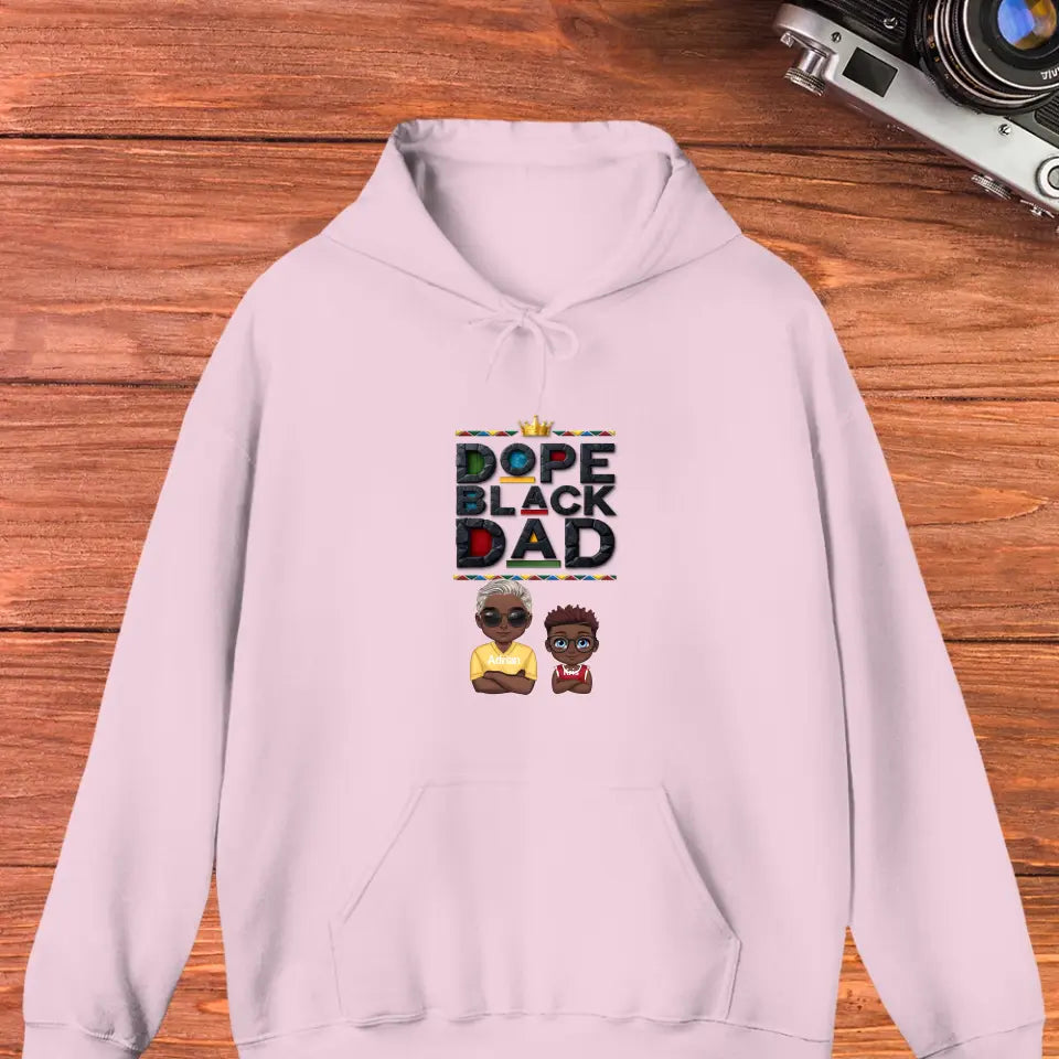 Dope Black Dad - Personalized Gifts For Dad - Unisex Hoodie