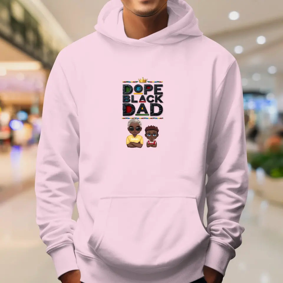 Dope Black Dad - Personalized Gifts For Dad - Unisex Hoodie