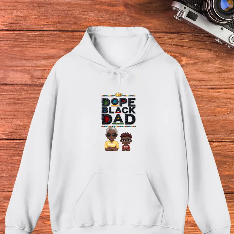 Dope Black Dad - Personalized Gifts For Dad - Unisex Hoodie