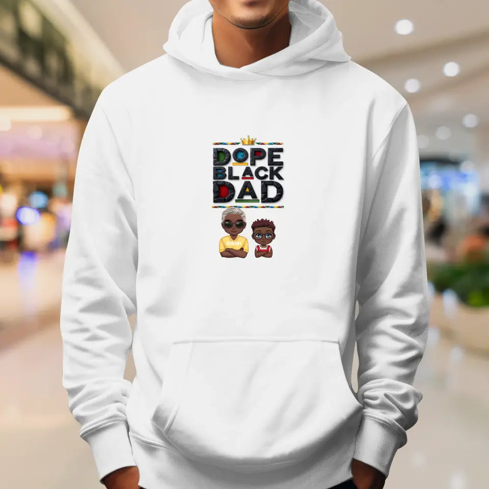 Dope Black Dad - Personalized Gifts For Dad - Unisex Hoodie