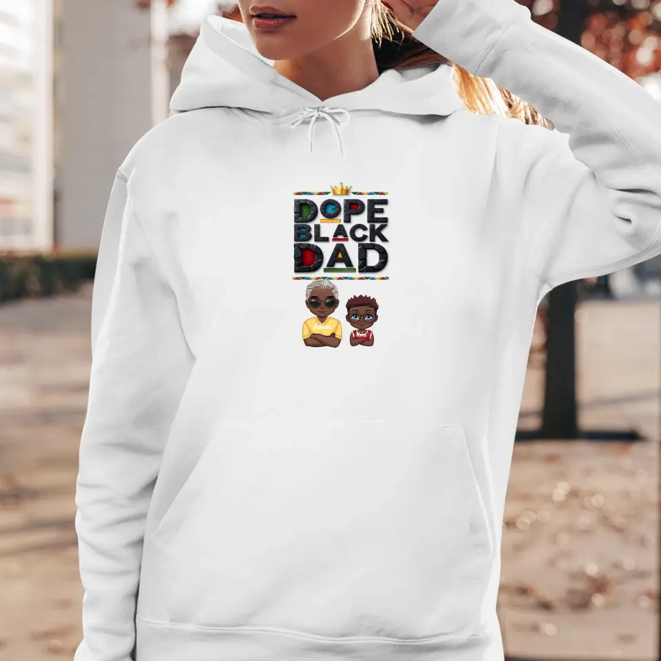 Dope Black Dad - Personalized Gifts For Dad - Unisex Hoodie