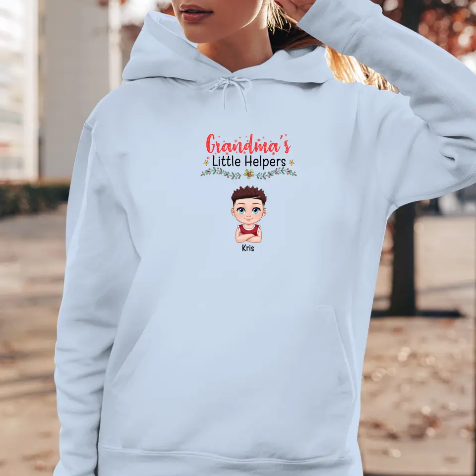 Grandma's Little Helpers  - Personalized Gifts For Grandma - Unisex Hoodie