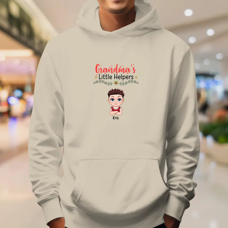 Grandma's Little Helpers  - Personalized Gifts For Grandma - Unisex Hoodie