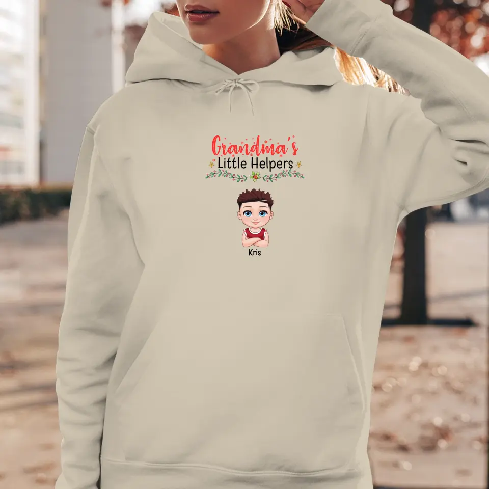 Grandma's Little Helpers  - Personalized Gifts For Grandma - Unisex Hoodie