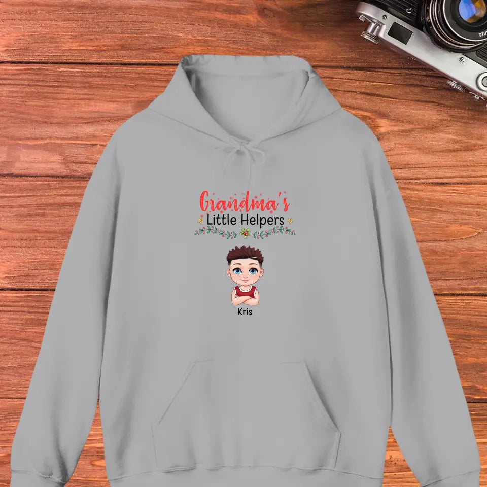 Grandma's Little Helpers  - Personalized Gifts For Grandma - Unisex Hoodie