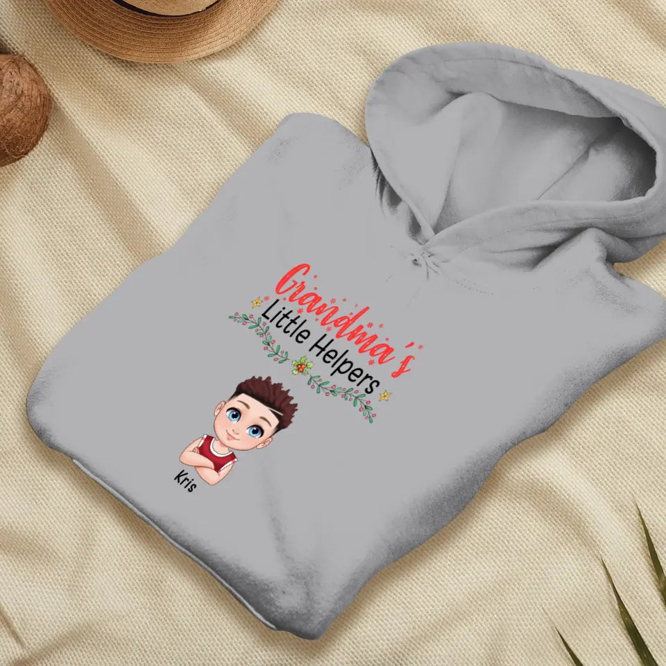 Grandma's Little Helpers  - Personalized Gifts For Grandma - Unisex Hoodie