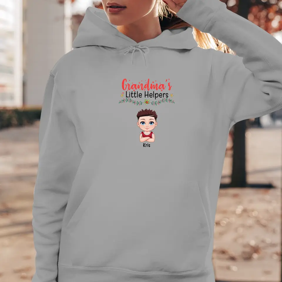 Grandma's Little Helpers  - Personalized Gifts For Grandma - Unisex Hoodie