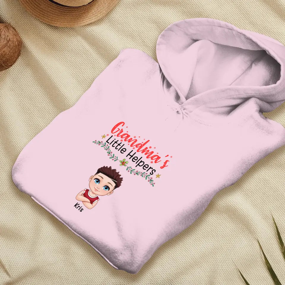 Grandma's Little Helpers  - Personalized Gifts For Grandma - Unisex Hoodie