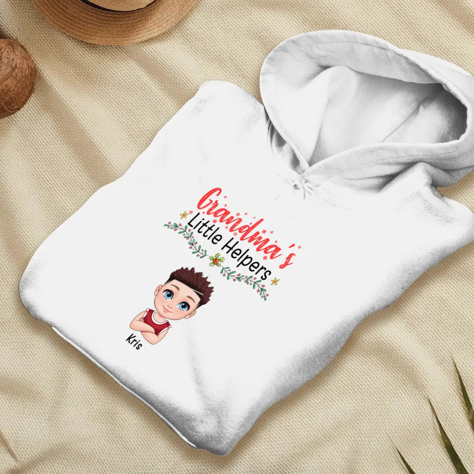 Grandma's Little Helpers  - Personalized Gifts For Grandma - Unisex Hoodie