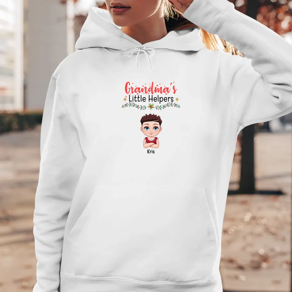 Grandma's Little Helpers  - Personalized Gifts For Grandma - Unisex Hoodie