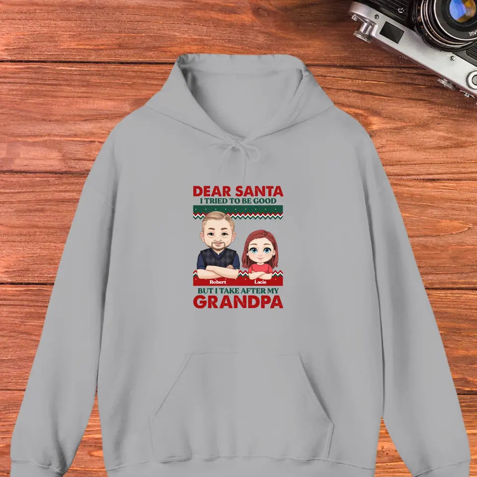 Dear Santa I Tried To Be Good - Custom Quote - Personalized Gift For Grandpa - Sweater