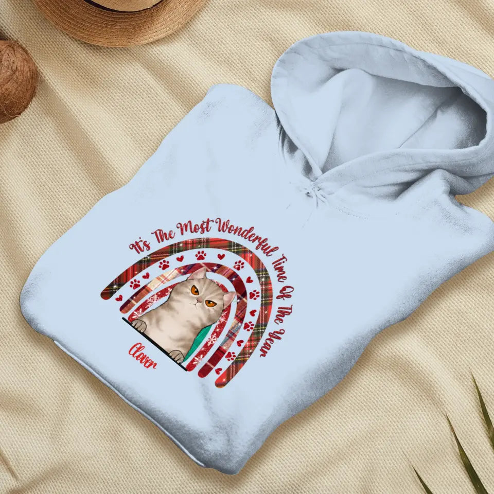 It's The Most Wonderful Time Of The Year - Custom Name - Personalized Gifts For Cat Lovers - T-shirt