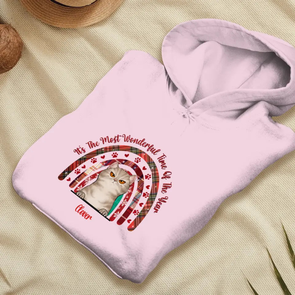 It's The Most Wonderful Time Of The Year - Custom Name - Personalized Gifts For Cat Lovers - T-shirt