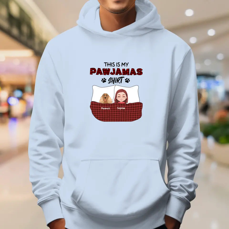 This Is My Pawjamas Shirt - Custom Pet - Personalized Gifts For Dog Lovers - Unisex Hoodie