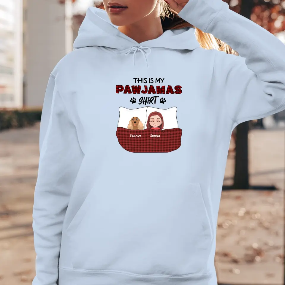 This Is My Pawjamas Shirt - Custom Pet - Personalized Gifts For Dog Lovers - Unisex Hoodie