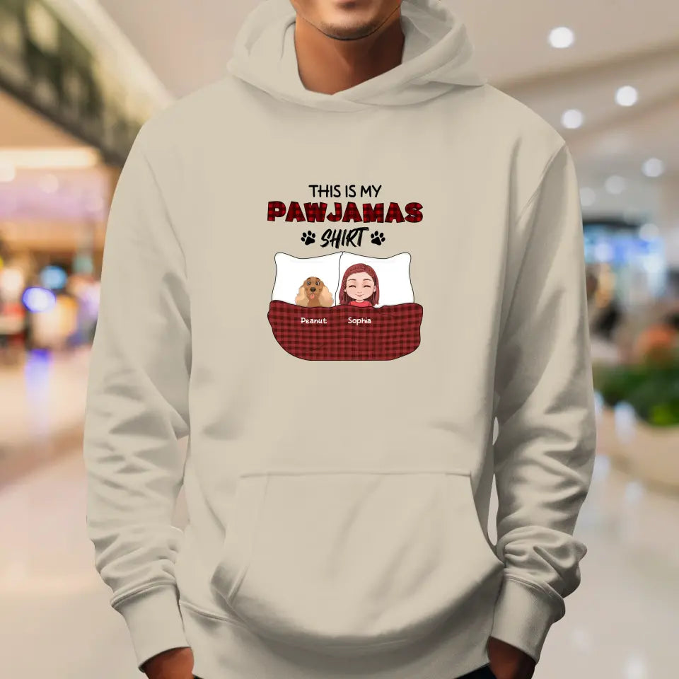 This Is My Pawjamas Shirt - Custom Pet - Personalized Gifts For Dog Lovers - Unisex Hoodie