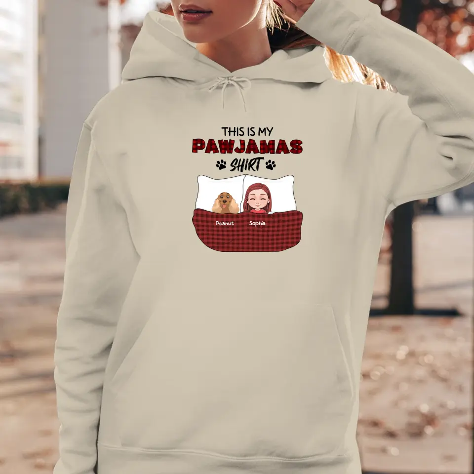 This Is My Pawjamas Shirt - Custom Pet - Personalized Gifts For Dog Lovers - Unisex Hoodie