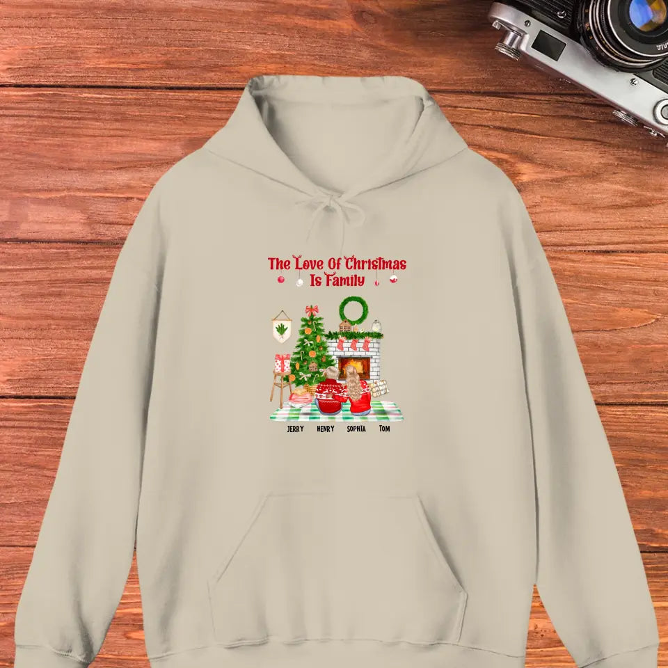 The Love Of Christmas Is Family - Custom Quote - Personalized Gifts For Family - T-shirt