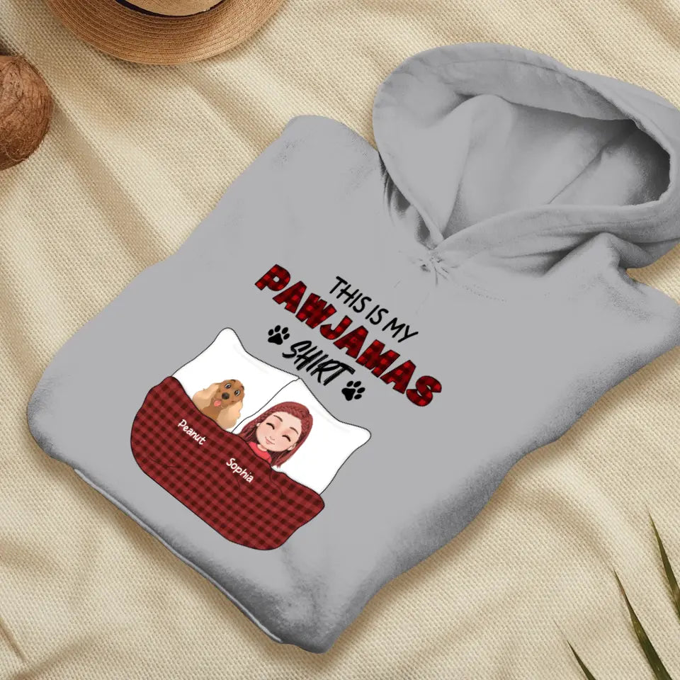 This Is My Pawjamas Shirt - Custom Pet - Personalized Gifts For Dog Lovers - Unisex Hoodie