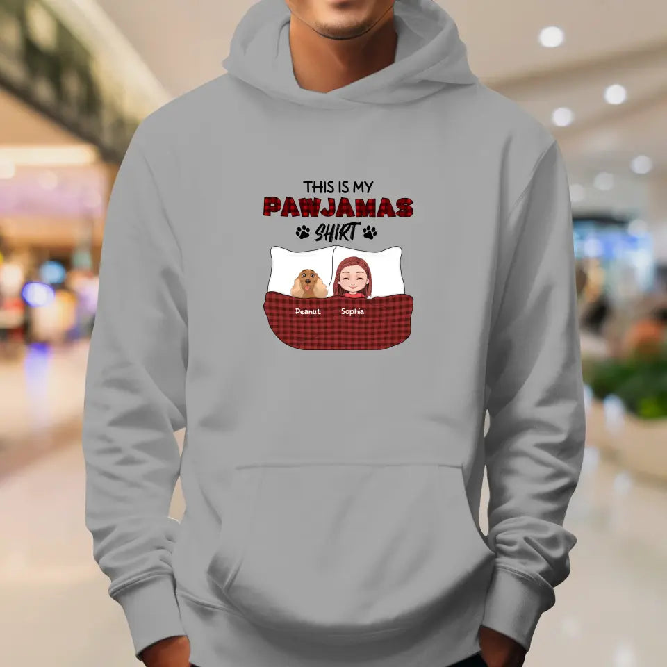 This Is My Pawjamas Shirt - Custom Pet - Personalized Gifts For Dog Lovers - Unisex Hoodie