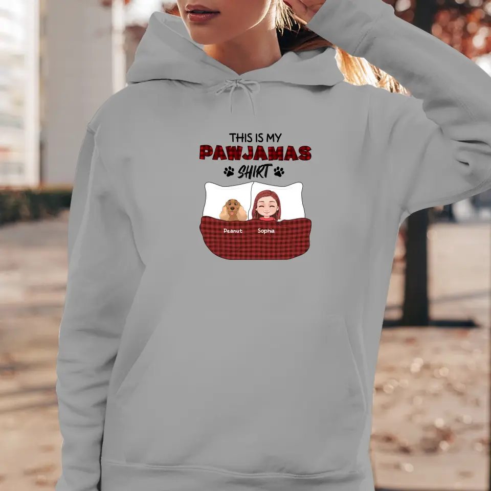 This Is My Pawjamas Shirt - Custom Pet - Personalized Gifts For Dog Lovers - Unisex Hoodie