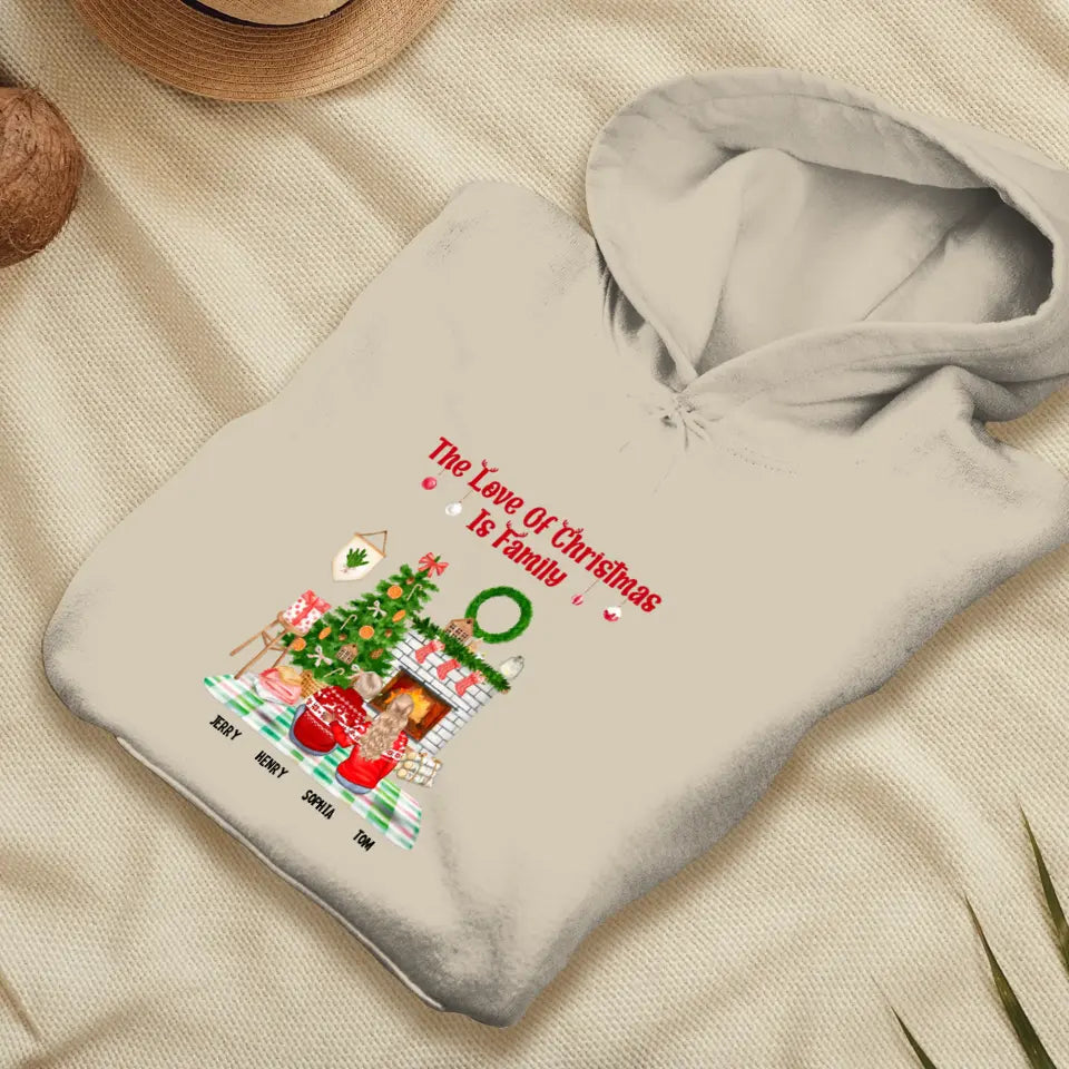 The Love Of Christmas Is Family - Custom Quote - 
Personalized Gift For Family - Hoodie