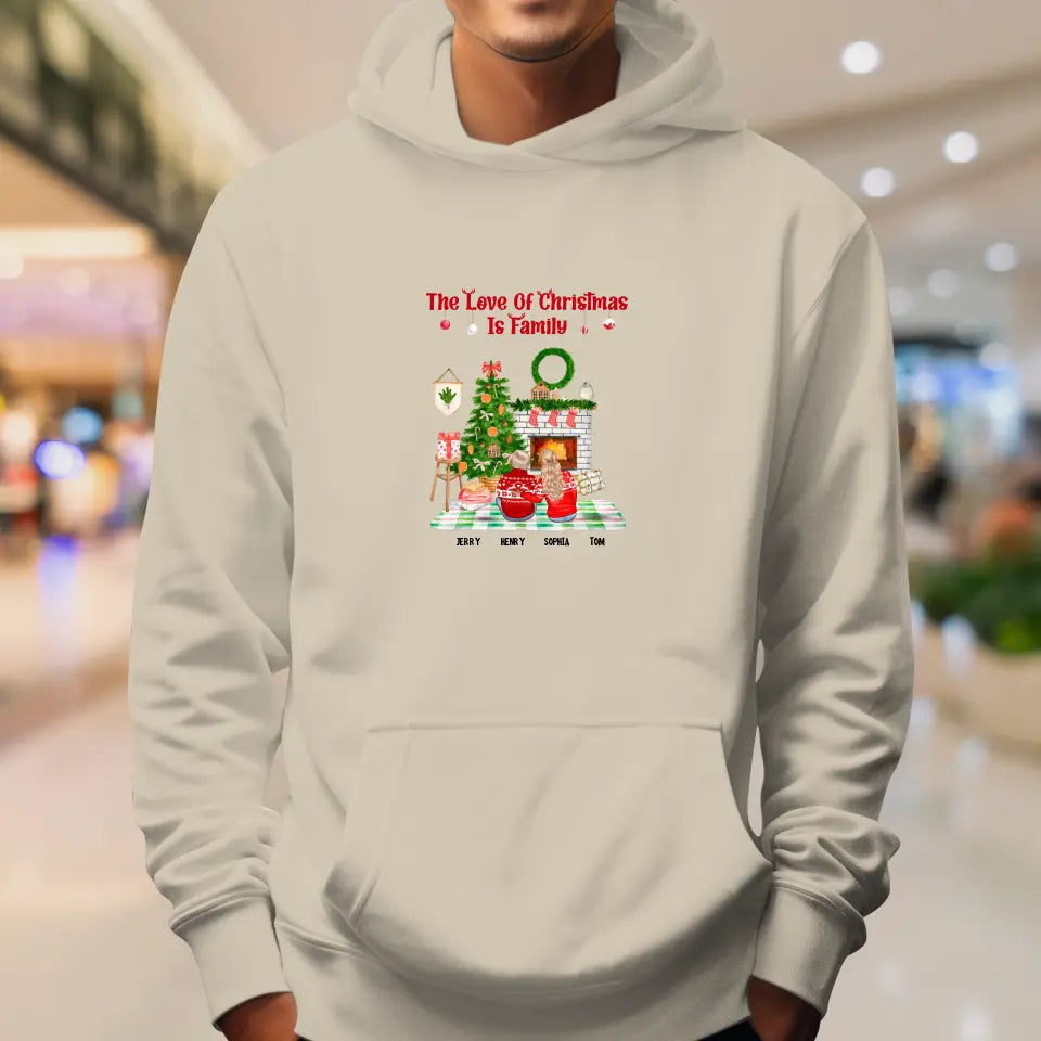 The Love Of Christmas Is Family - Custom Quote - 
Personalized Gift For Family - Hoodie