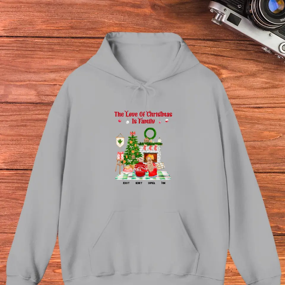 The Love Of Christmas Is Family - Custom Quote - 
Personalized Gift For Family - Hoodie