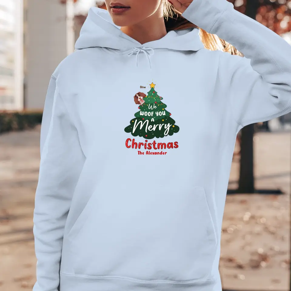 We Woof You A Merry Christmas - Custom Name - Personalized Gifts for Dog Lovers - Sweater