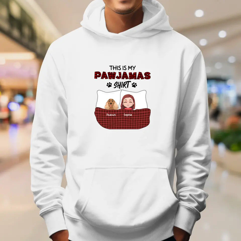 This Is My Pawjamas Shirt - Custom Pet - Personalized Gifts For Dog Lovers - Unisex Hoodie