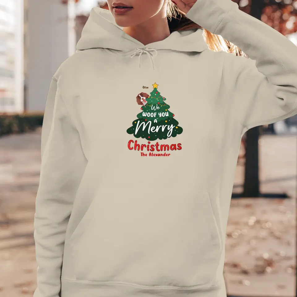 We Woof You A Merry Christmas - Custom Name - Personalized Gifts for Dog Lovers - Sweater