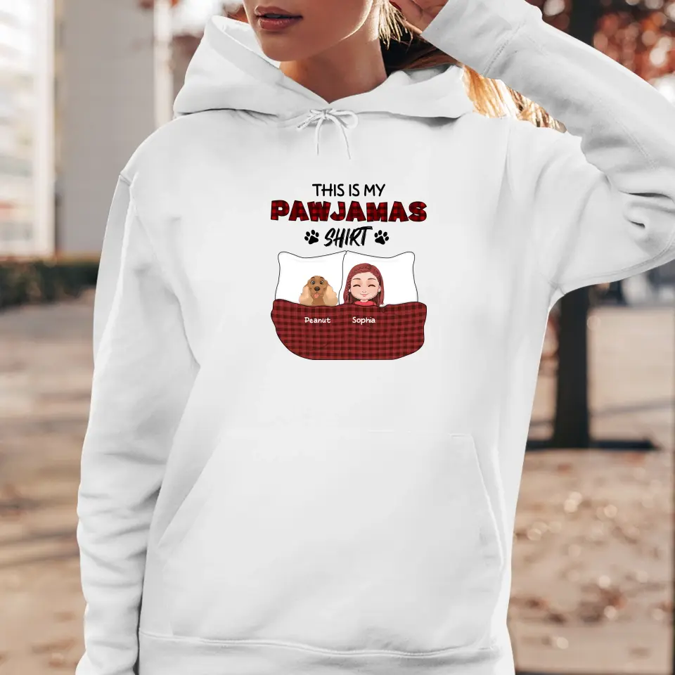 This Is My Pawjamas Shirt - Custom Pet - Personalized Gifts For Dog Lovers - Unisex Hoodie