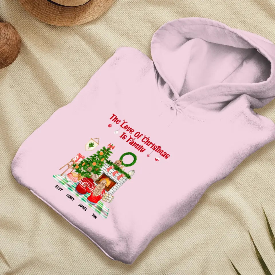 The Love Of Christmas Is Family - Custom Quote - 
Personalized Gift For Family - Hoodie