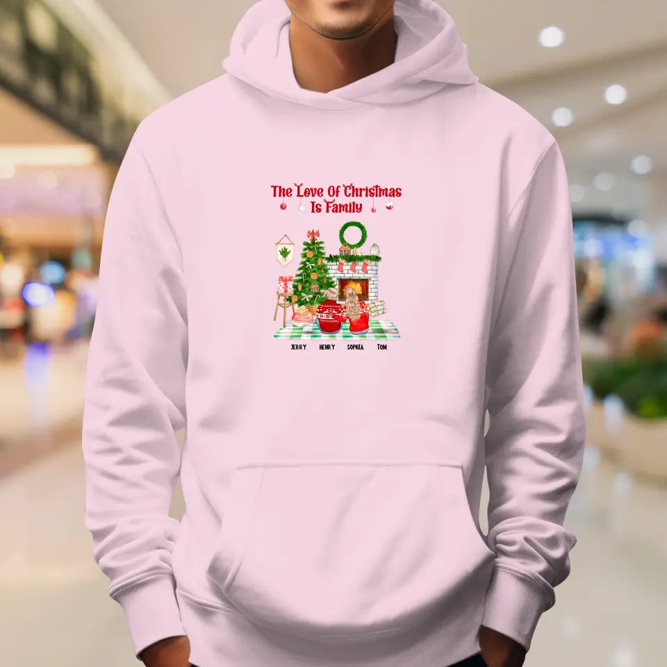 The Love Of Christmas Is Family - Custom Quote - 
Personalized Gift For Family - Hoodie