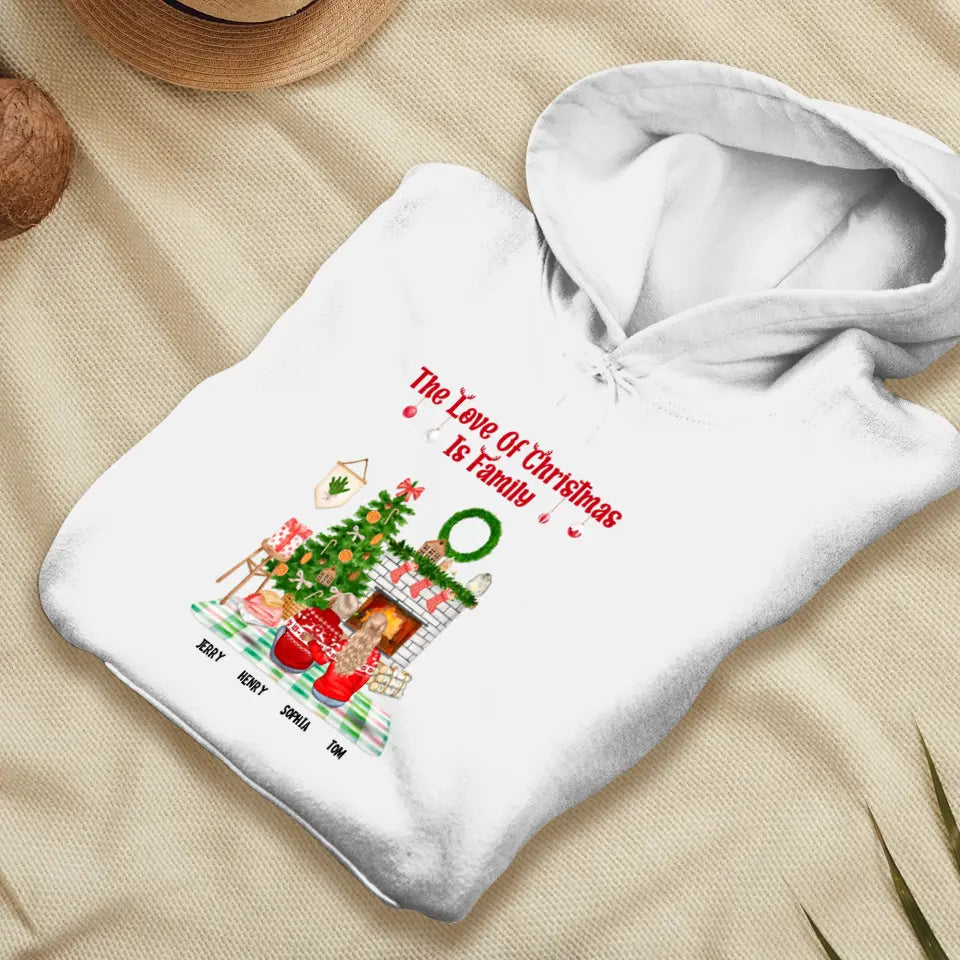 The Love Of Christmas Is Family - Custom Quote - 
Personalized Gift For Family - Hoodie