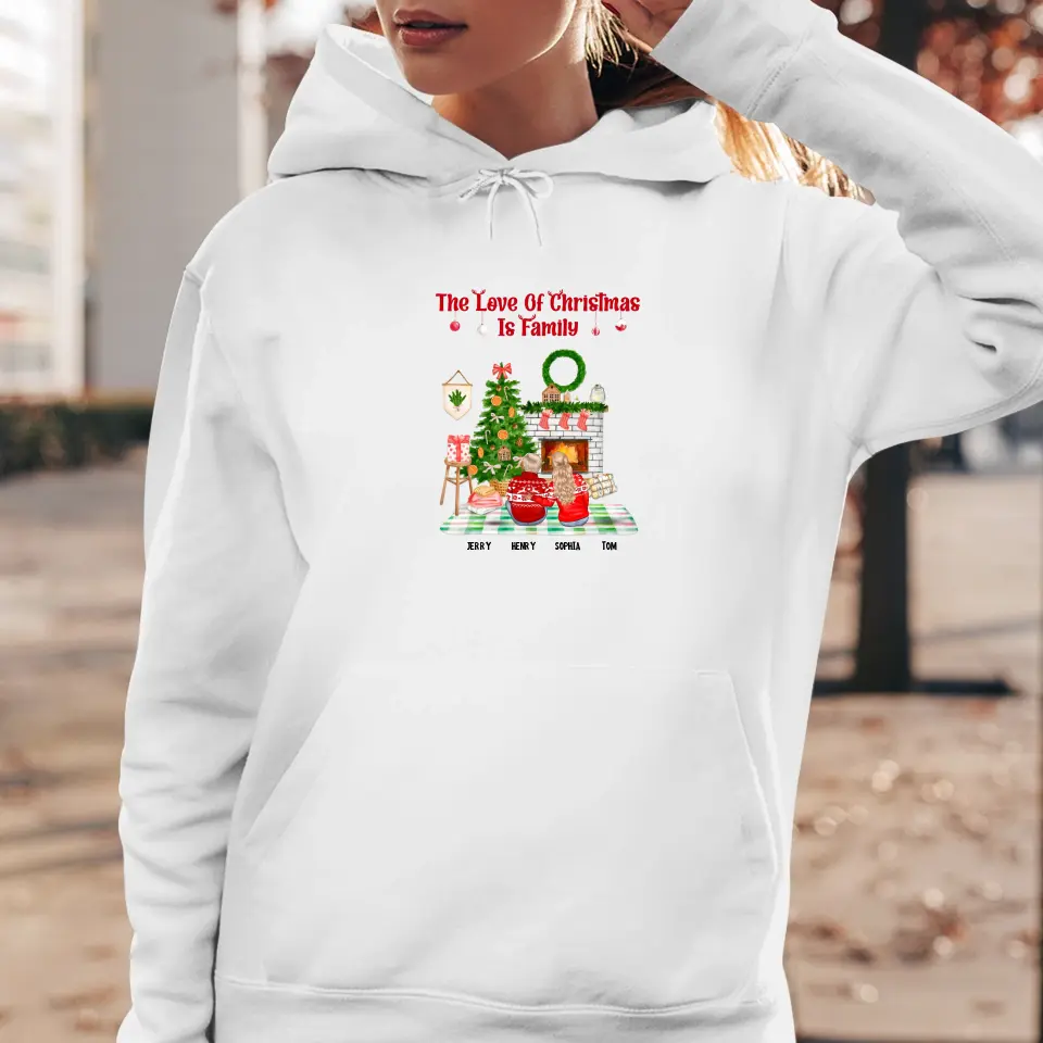 The Love Of Christmas Is Family - Custom Quote - 
Personalized Gift For Family - Hoodie